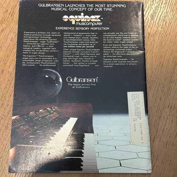 Sheet Music Magazine March 1982 For Old Times Sake Easy Organ Piano - Picture 2 of 3